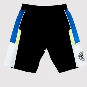 Stylish Black and Blue Sports Shorts